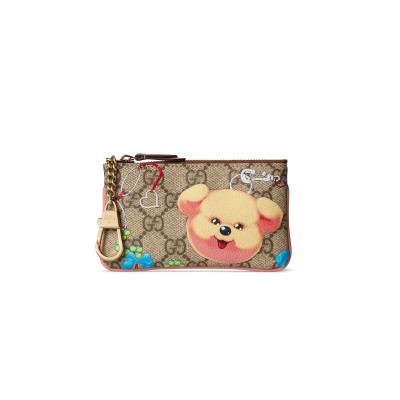 GUCCI ZIP KEY CASE WITH MOTIF ‎‎‎838892FAE139847 (12.5*7*1.5cm)